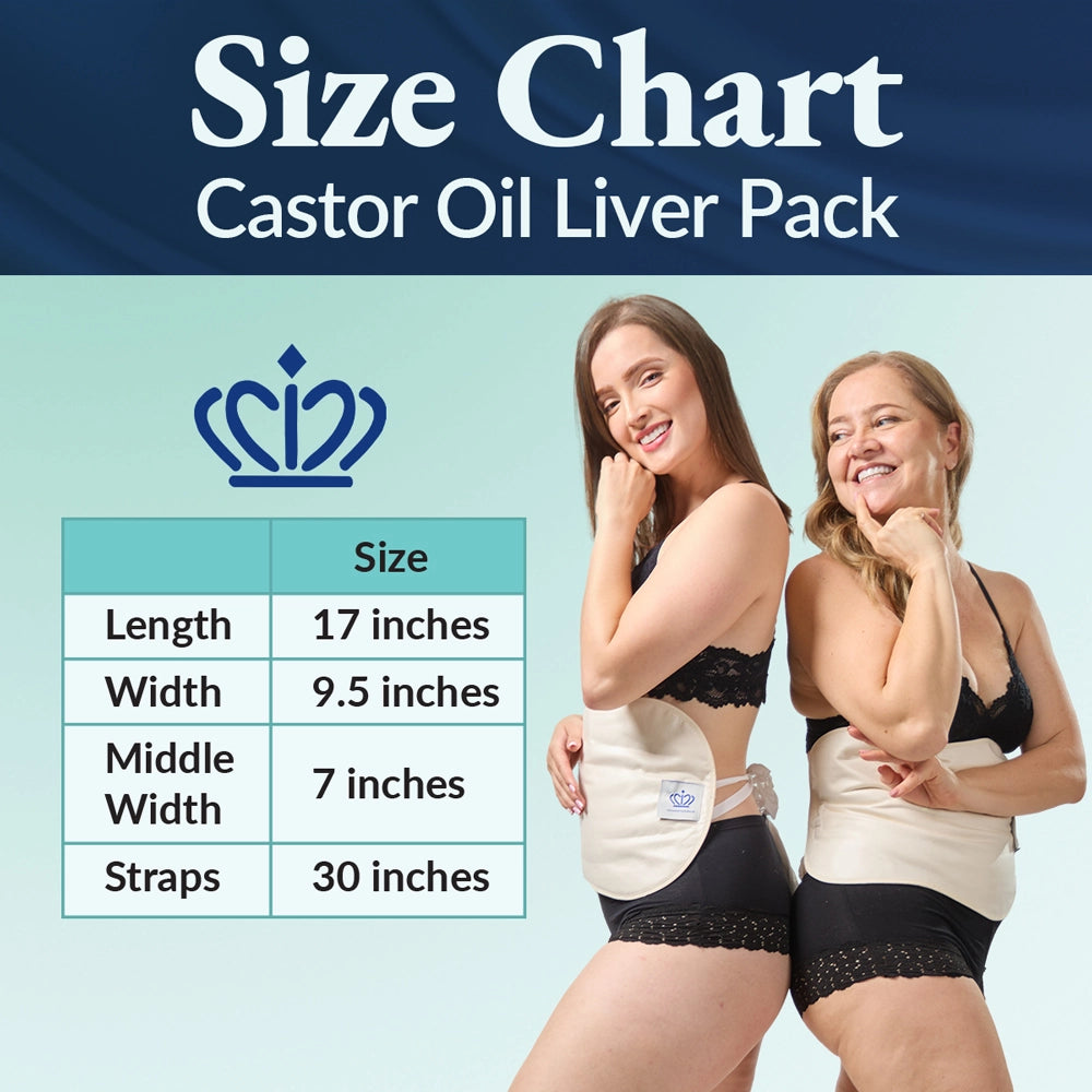 Liver Castor Oil Pack Kit + Organic Castor Oil 16.9oz