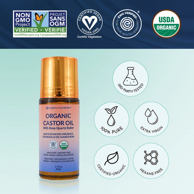 Organic Castor Oil Roll-On 1.7oz (50mL)