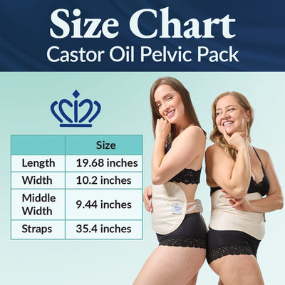 Pelvis & Hips Castor Oil Pack Kit + Organic Castor Oil 16.9oz